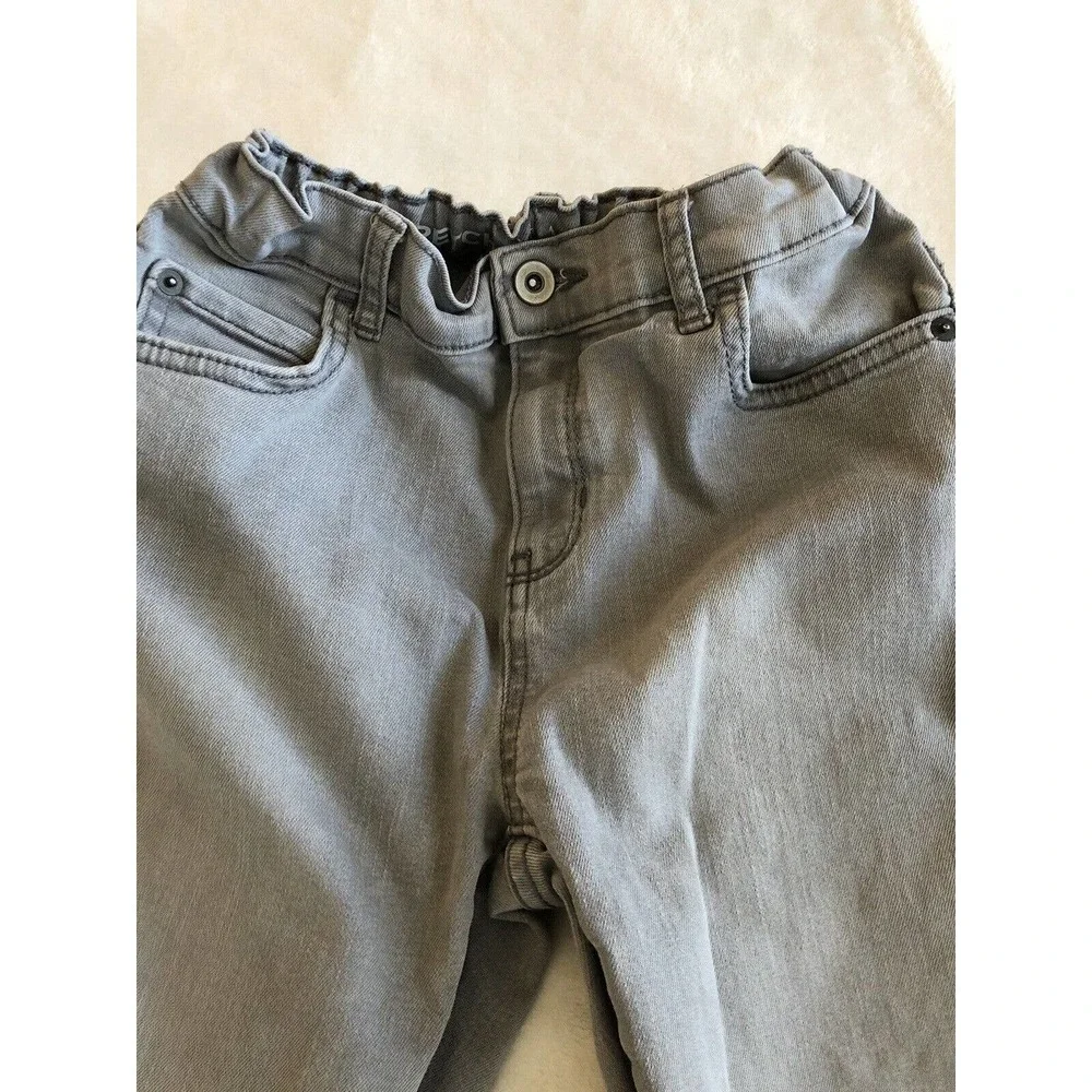 Childrens Place Skinny Gray‎ Jeans Girls Size 12 Adjustable Waist Stretch Capris